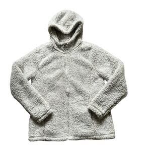 Reebok Womens/Teens Sherpa Full Zip Jacket Hoodie Large Loungewear Baggy